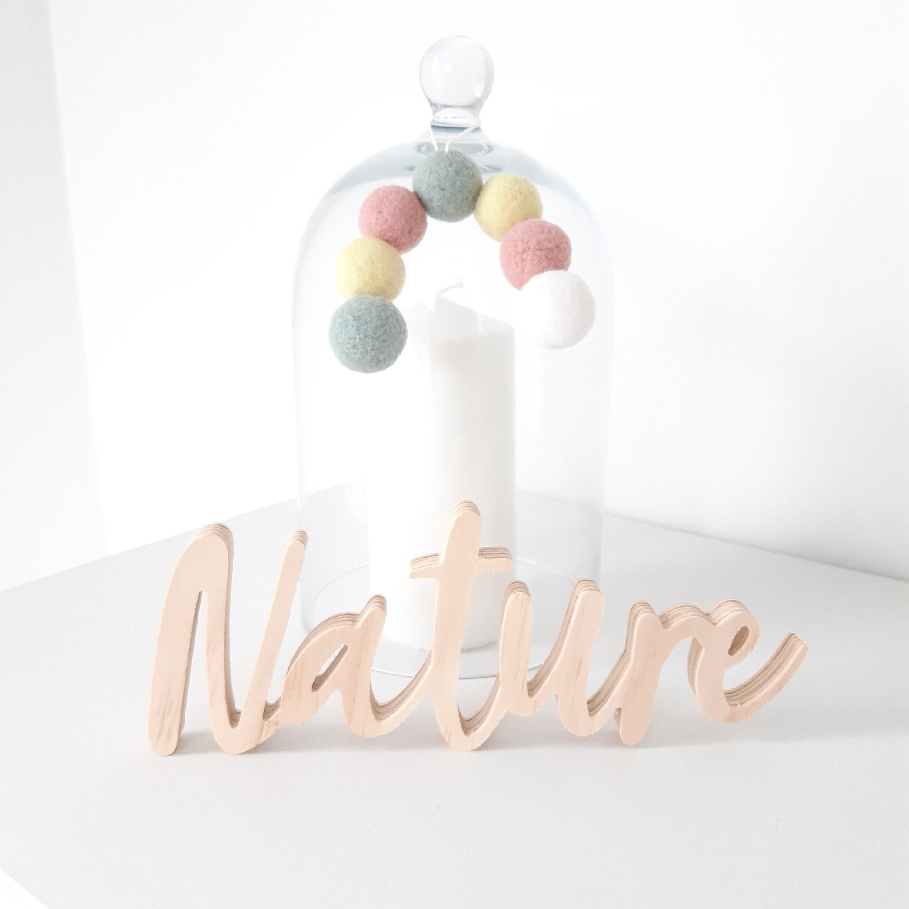 Pampille Perles Feutrées Arc en Ciel Pastel