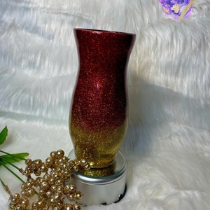 Glass vase, Home Decor, Glitter vase, Flower case, Shower Decor, Birthday, Centerpiece, bridal shower, Anniversary,