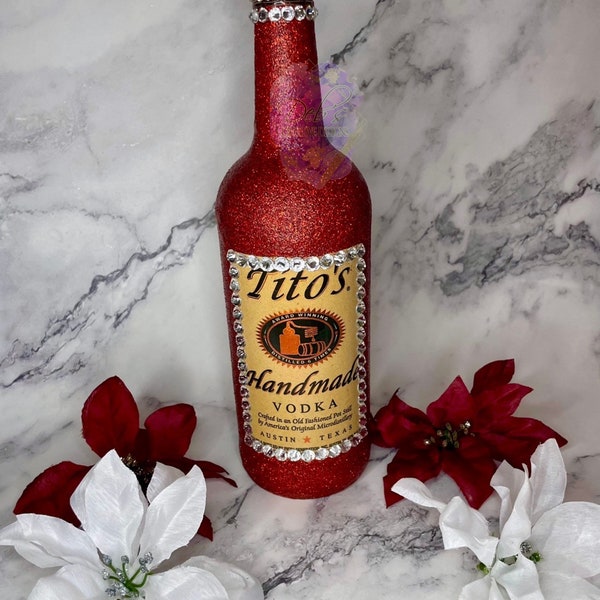 Glitter Bottle Alcohol Etsy
