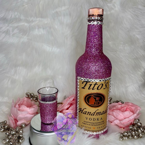 Glitter Liquor Bottle Etsy