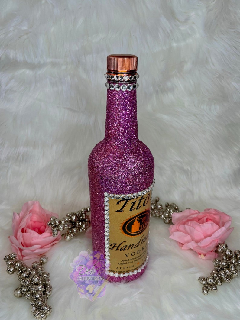 Bling Titos Bottle Custom Vodka Bottle Glitter Bottle Etsy