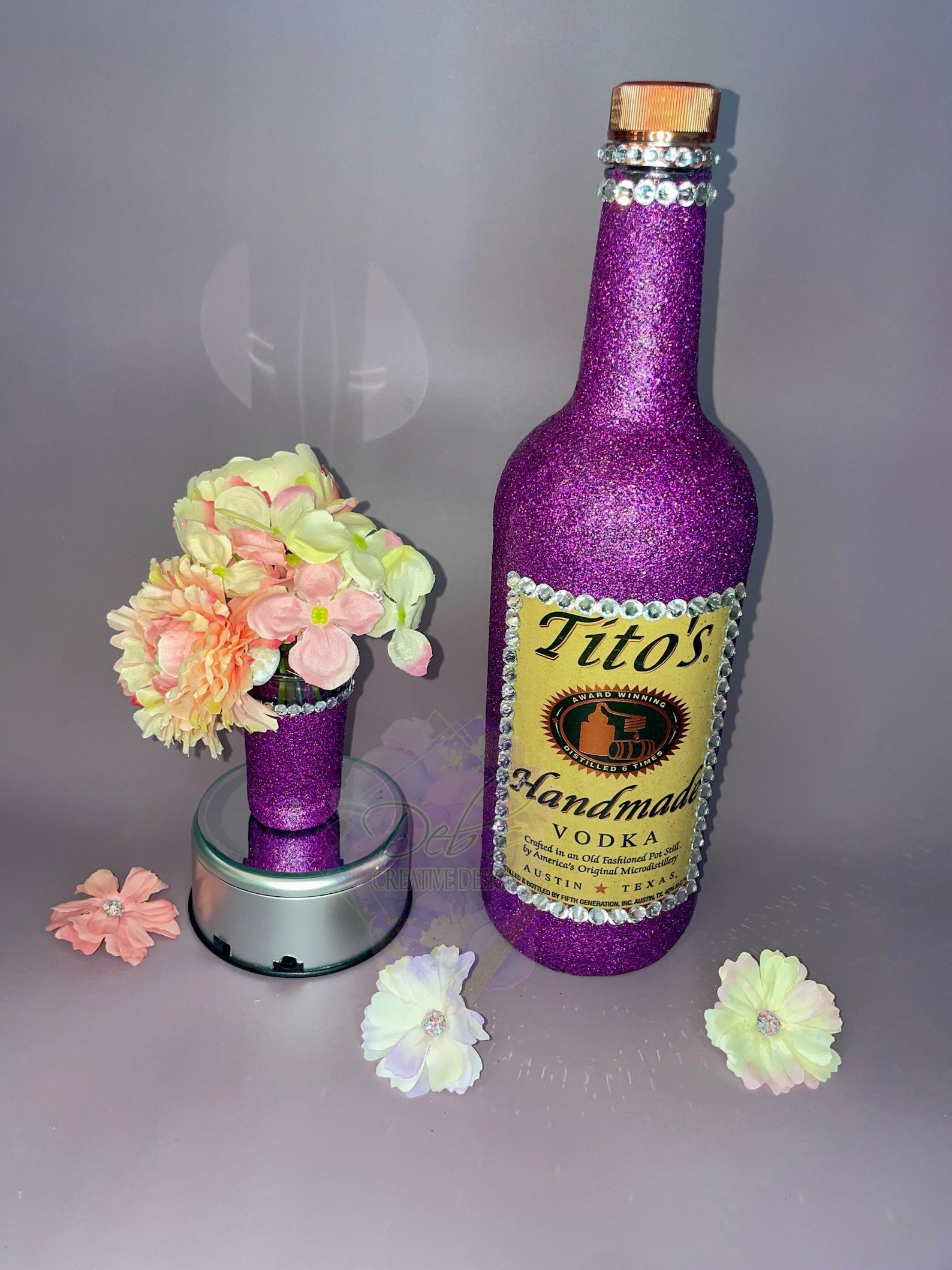 Bling Titos Bottle, Custom Vodka Bottle, Glitter Bottle, Bling Bottle