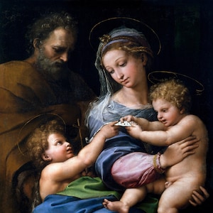 Madonna of the Rose - Raffaello Sanzio da Urbino (Raphael) Giclee Print (Unframed)