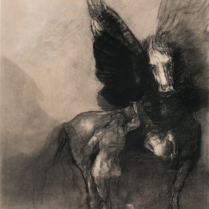 Pegasus and Bellerophon - Odilon Redon Giclee Print (Unframed)