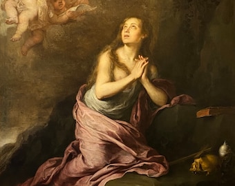 The Penitent Mary Magdalene - Bartolomé Esteban Murillo Giclee Print (Unframed)