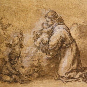 Vision of St. Anthony of Padua - Bartolomé Esteban Murillo Giclee Print (Unframed)