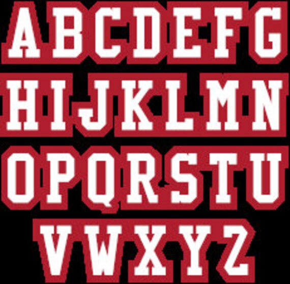 Varsity Alphabet Font SVG Sports Jersey Numbers SVG, 52 OFF