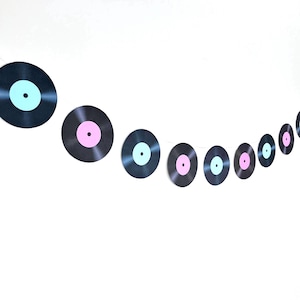 1950s Vintage Record Party Paper Garland