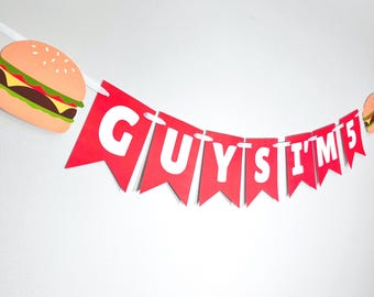 Hamburger Cookout Party Banner