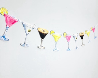 Cocktail Drinks Party Garland