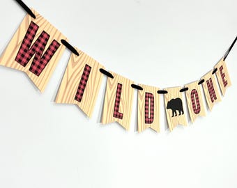 Custom Lumberjack Party Banner