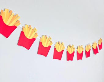 French Fries Fast Food Party Garland