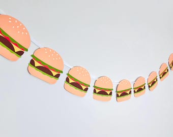 Hamburger Cookout Party Garland