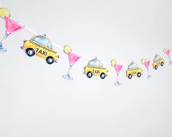 Cosmos and Taxi Cabs Party Garland