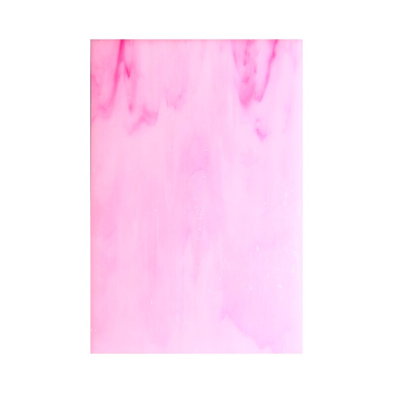 Pink Stained 訳ありセール Glass Sheet 4 X Craft Mosaic Inch And For 6