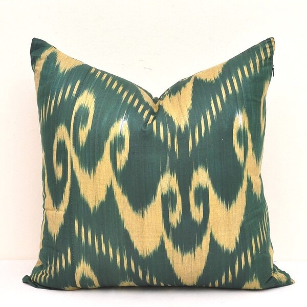 Geometric Multicolor Cotton Ikat Indoor Cushion