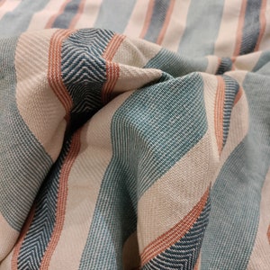 Pastel Stripe Fabric | Coloured Stripe Fabric Sold by the Metre