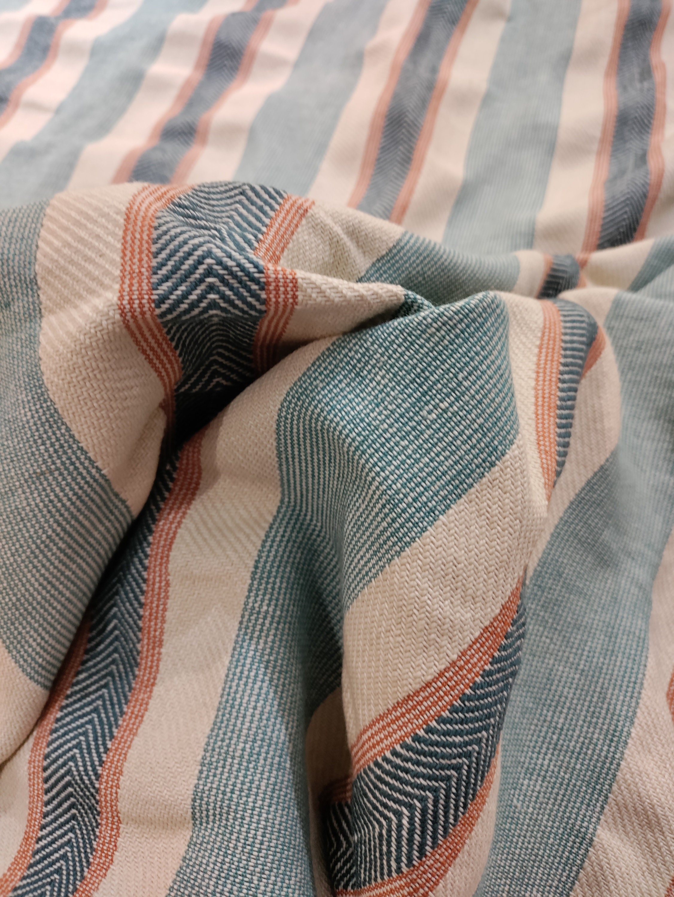 Striped Linen Fabric -  UK