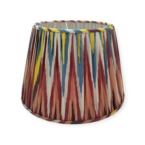 Isabella Cotton Ikat Gathered Empire Lampshade - 40cm