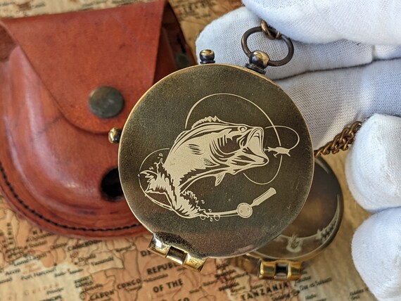 fishing gifts, fish gifts compass, fisherman gift, fishing gifts for dad, fishing gift for him, fishing christmas gift, gifts for fishing