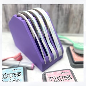 3D Printed Tape Dispenser: Double Sided, Washi & Foam Tape Holder Lila