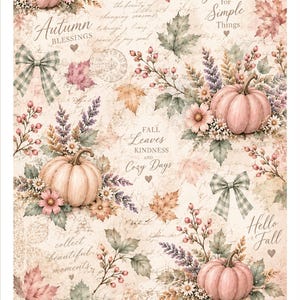 Harvest Blessings SIMPLE BLESSINGS Patterned Rice Paper