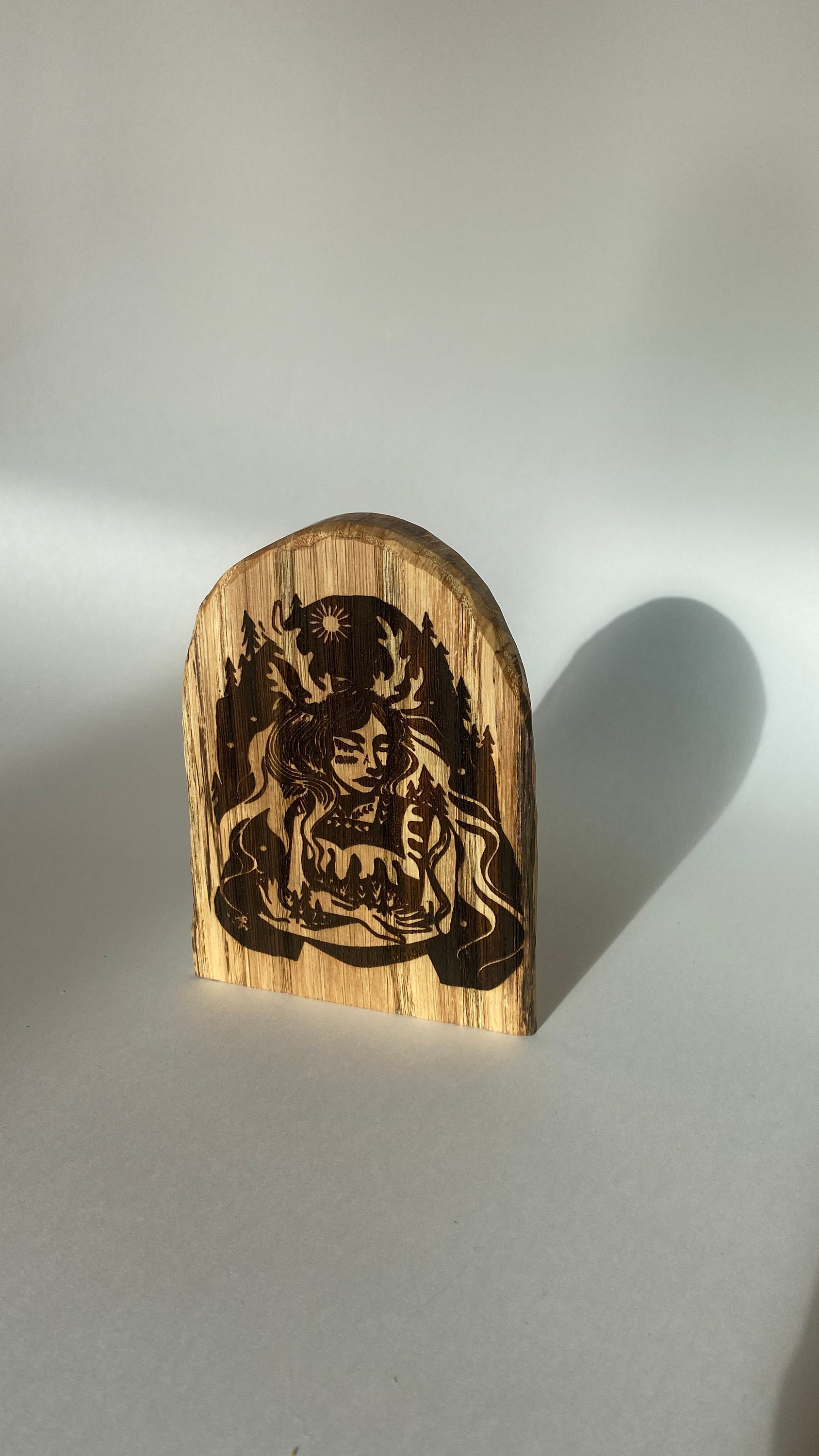 Esprit d'autel de Statuette, Statue d'autel, Figurine en Bois, Fille La Forêt, Dieu Poupée Primitive