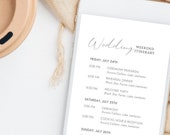 Wedding Itinerary,Weekend Schedule,Wedding Schedule,Wedding Itinerary,Wedding Guest Info,Bridal Party Info,Bridal Party Schedule