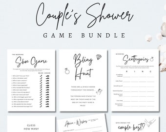 Couples Shower Game Bundle,Jack and Jill Shower Games,Printable Bridal Shower,Decoration,Wedding Shoe Game,Instant Download,Modern,Fun,Idea