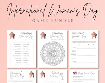 Printable International Women's Day Games,Womens Day Party,Activity Bundle,Female History Game,Womens History Activity,Girls Night,Feminist