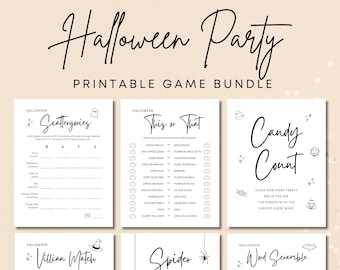 Printable Halloween Party Game Bundle: Spooky Fun (Digital Download)
