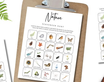 Nature Scavenger Hunt: Kids Outdoor Activity (Printable PDF)
