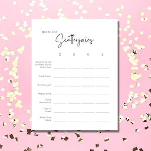 Birthday Games for Her Printable Modern Birthday Party Games Birthday Girl Adult Birthday Game 21st 30th 40th 50th Minimalist Instant