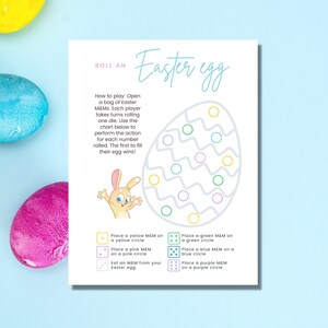 Kids Easter Games,Roll an Easter Egg Game,Easter Activity,Kids Easter Fun,Easter Printables,Easter Instant Download,Spring Printables