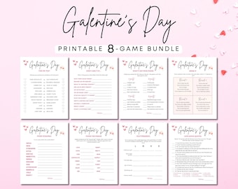 Galentine's Day Games: Printable Party Bundle (8 Games) (Digital Download)