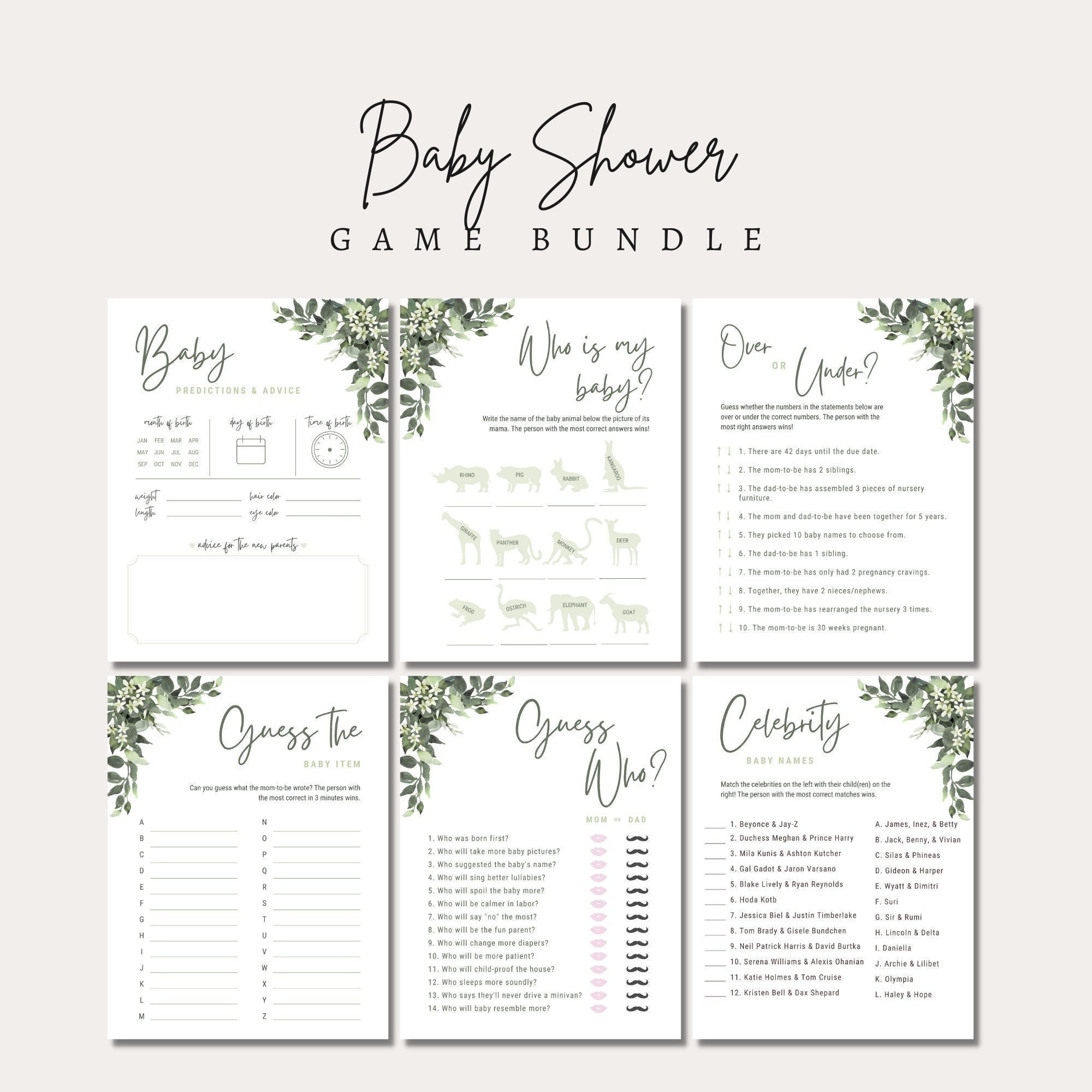 Baby Shower Game Etsy Ireland