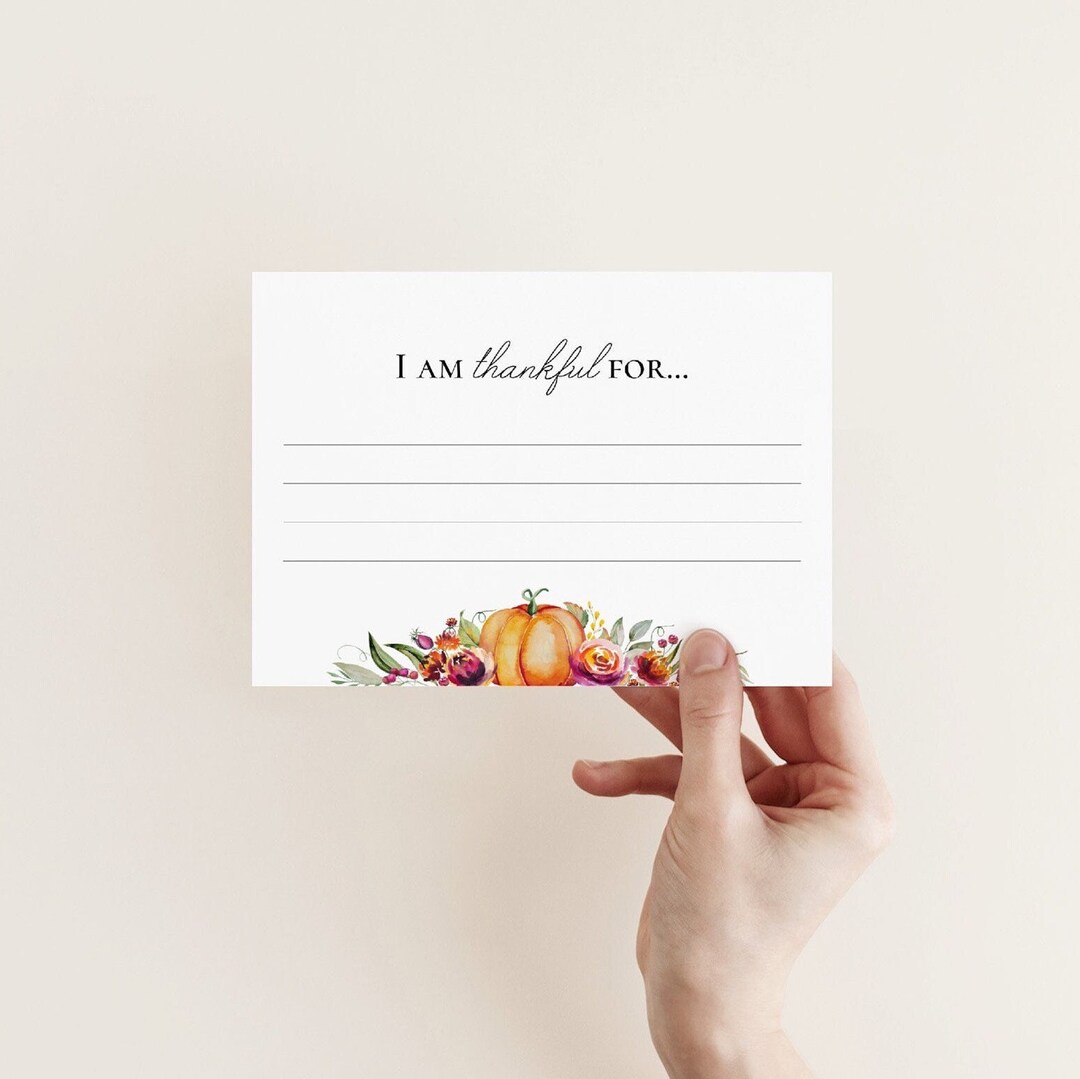 Thanksgiving I Am Thankful For, Printable Thanksgiving, Printable ...