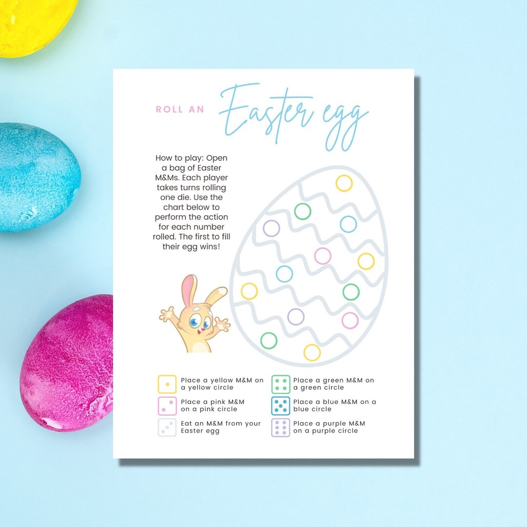 Kids Easter Games,roll an Easter Egg Game,easter Activity,kids Easter ...