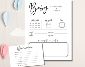 Minimalist Baby Shower Game: Predictions & Advice (Digital Download)