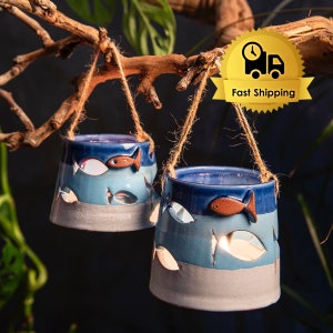 Ceramic Handmade Tealight Candle Holders, Ceramic 2 Pieces Votive Candle Holder, Festive Candle Holders