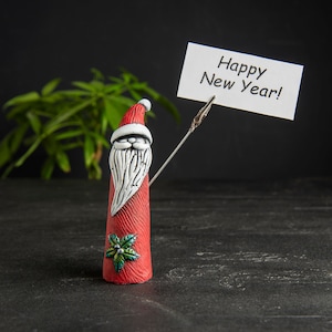 Memo Photo Clip Stand Santa Claus Stone Wire Note Holder, porte-notes pour bureau, porte-images, cadeau de Noël, décorations de Noël