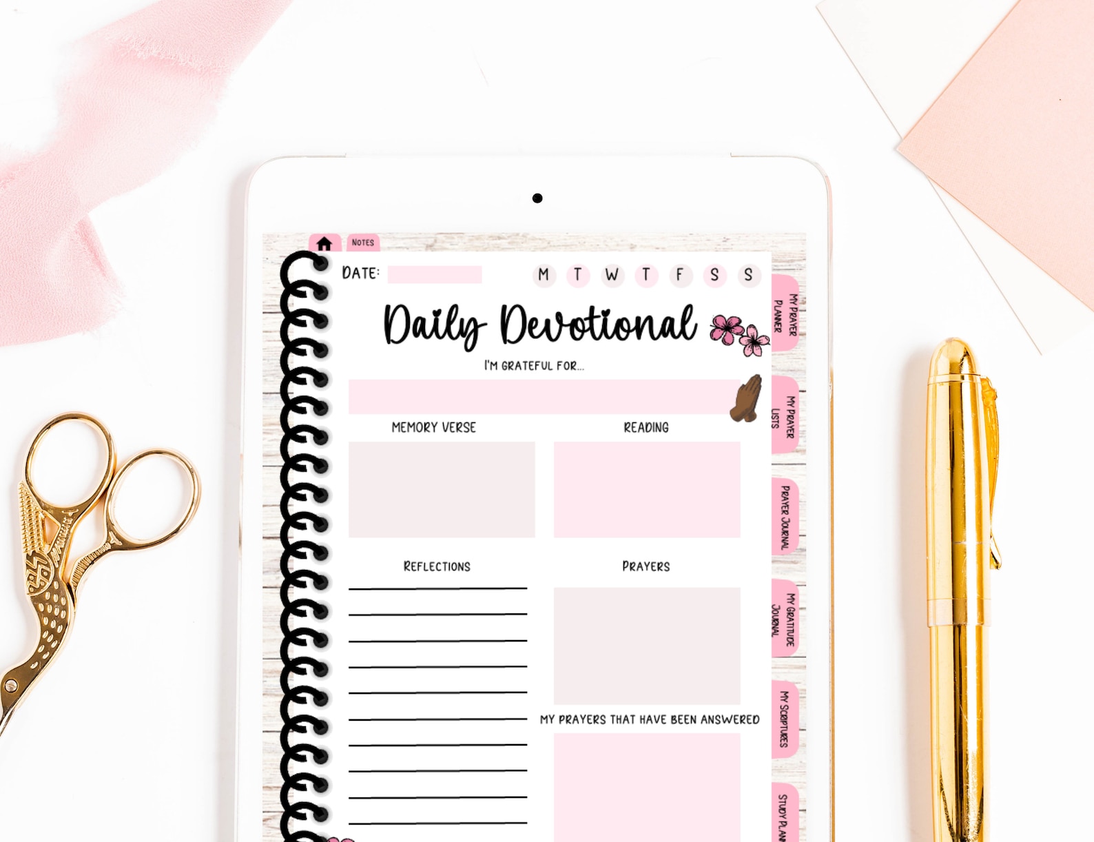 Digital Prayer Journal + Bible Study Guide, Faith Planner With Daily ...