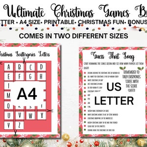 11 Christmas Games Bundle, Christmas Printable Games for Kids and ...
