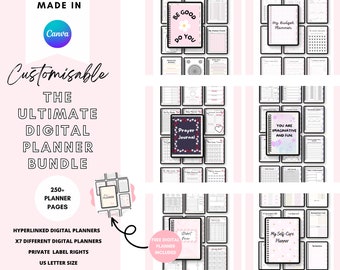 PLR Canva Digital Planner Bundle Templates, PLR Planner Templates , Digital plr Planner, Editable in Canva Perfect for Small Businesses