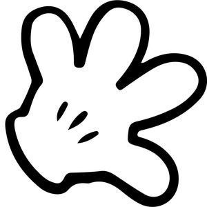 Paquete de circuitos de manos de Mickey en formato SVG y PNG de Disney