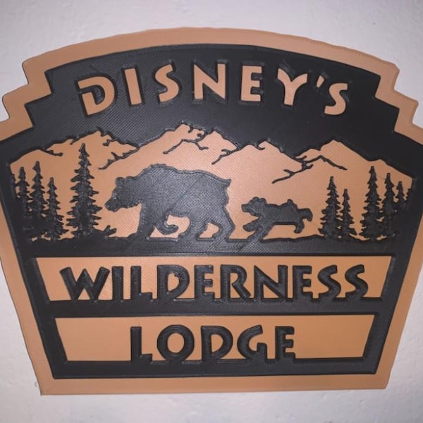 Wilderness Lodge Disneyworld hotel Prop Sign / Plaque Replica Disney Home Decor