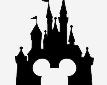 Disneykasteel Mickey Minnie SVG PNG, Cricut, sublimatie (digitale download)