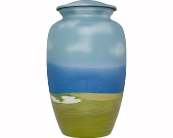 Golf Cremation Urn - Beautiful for a Loved Golfer - Aluminum - Large / Adult for Human Ashes up to 200 lbs