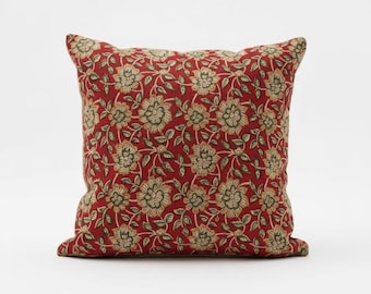 Solo fundas de almohada de algodón puro con estampado de bloques indios a doble cara.