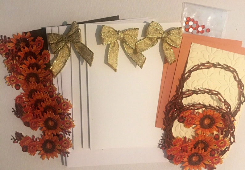 DIY Card Kit Fall Wreath Card Kit Birthday Card Kit Thank - Etsy